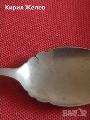 Стара лъжичка за кафе чай десерт Английски стил с печат STAINLESS NICEEL за КОЛЕКЦИОНЕРИ 31663, снимка 4 - Други ценни предмети - 43814282