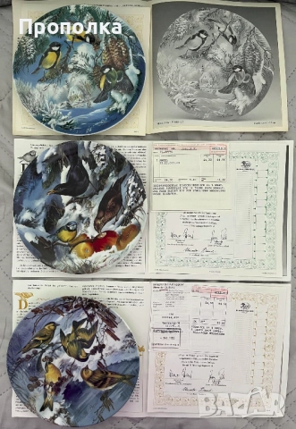 Изумителна селекция чинии за стена "Зимна приказка на птиците", снимка 3 - Други - 51990804