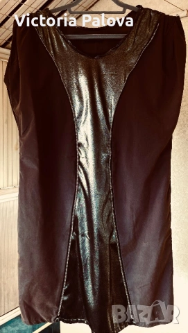 Ефектна дизайнерска рокля ULDAHI цвят mocha