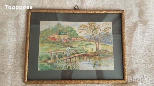 Уникална стара рисунка , снимка 5 - Антикварни и старинни предмети - 26749311