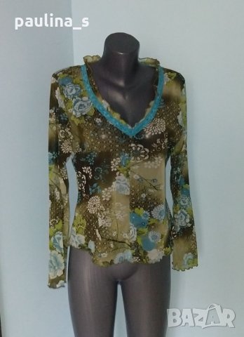 Екзотична еластична блуза / топ "Promiss" / унисайз , снимка 1 - Блузи с дълъг ръкав и пуловери - 15885422