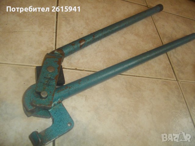 15 мм Тръбогиб -Голям Масивен-57 см Ръчен Уред Огъване На Всякакви Тръби-Радиус 30мм-Старо Качество, снимка 1