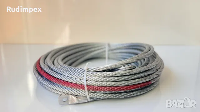 Стоманено въже за лебедка 9.5mm / 26 m, снимка 2 - Аксесоари и консумативи - 48819906