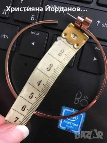 Michael kors, оригинална обеца халка със сърце, снимка 5 - Обеци - 53562226