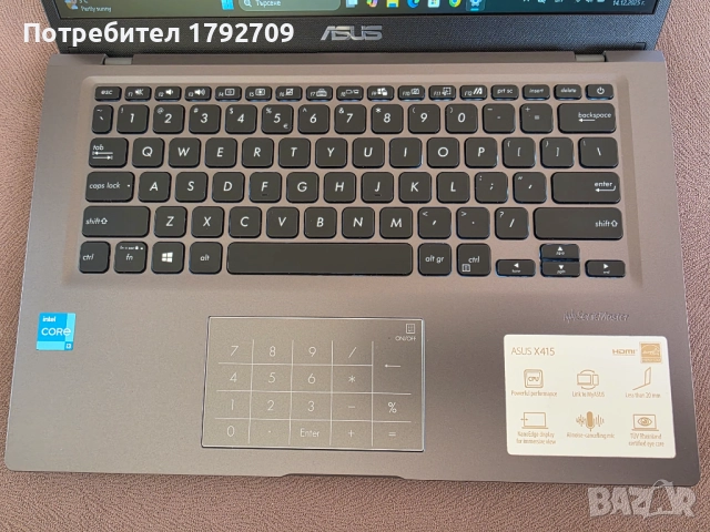 Лаптоп ASUS X415EA, i3-1115G4, 8GB RAM/256GB SSD, снимка 3 - Лаптопи за дома - 52788758