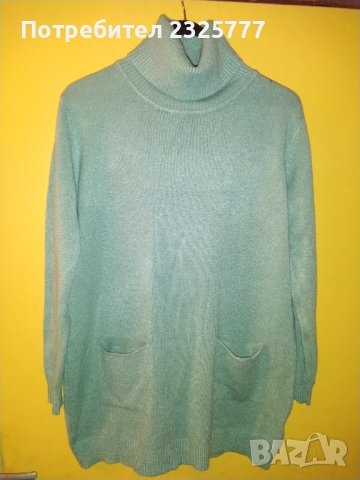 Дамски кашмирен пуловер тип-блузон