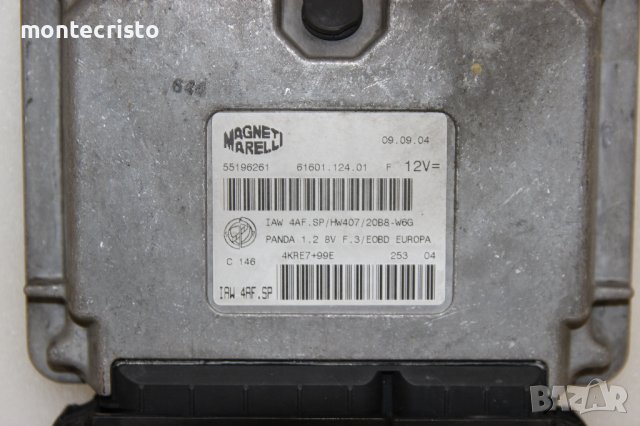 Моторен компютър Fiat Panda (2003-2012г.) 55196261 / 6160112401 / 61601.124.01, снимка 2 - Части - 43528530
