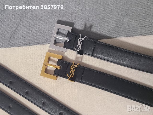 Дамски кожен колан YSL-тънък
