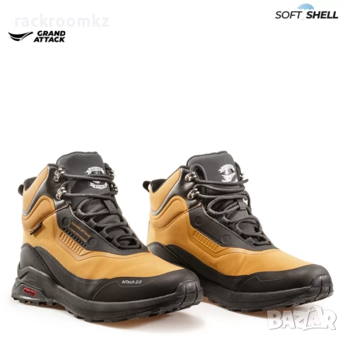 Мъжки водонепромокаеми боти Grand Attack с Soft Shell и здрава подметка – 30992-3 camel, снимка 2 - Мъжки боти - 52097908