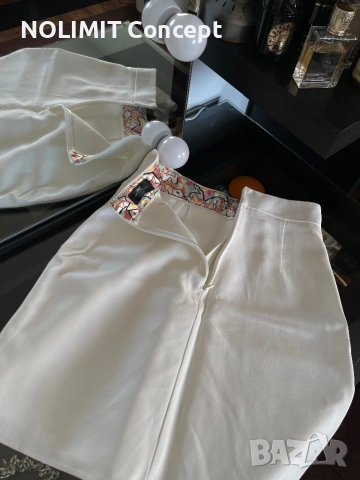 Elisabetta Franchi бяла пола, снимка 4 - Поли - 53408281