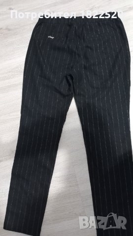 Черен панталон с блестяща нишка Lucy , снимка 4 - Панталони - 43340092