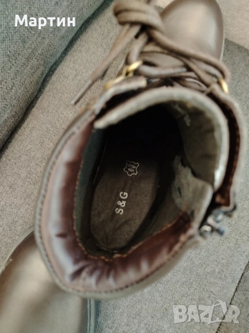 кубинки естественнс кожа нови, снимка 3 - Мъжки боти - 53371602