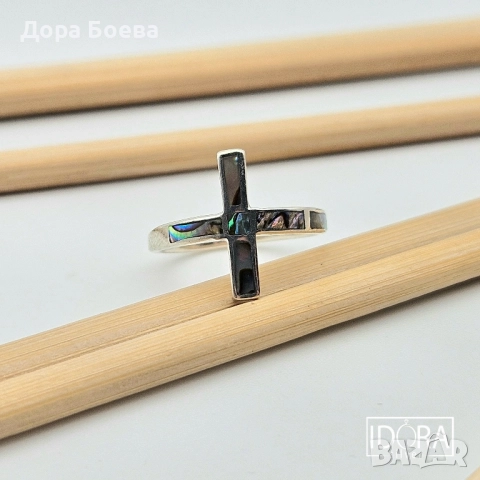 Сребърен пръстен: "Крос"