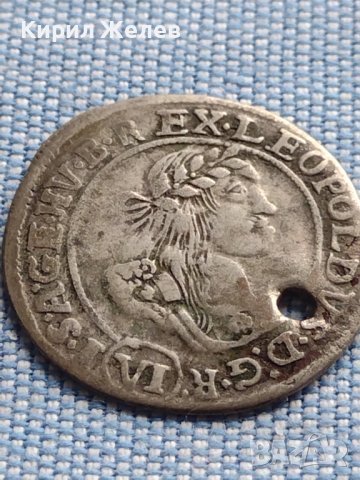 Сребърна монета 6 кройцера 1671г. Леополд първи Кремниц Унгария 13742, снимка 4 - Нумизматика и бонистика - 42970758