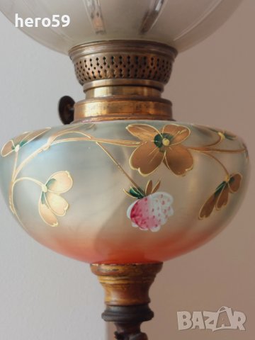 Антикварна газена лампа -19 век., снимка 2 - Антикварни и старинни предмети - 40050782