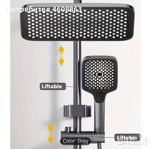 Луксозна душ система 4 в 1 с температурен дисплей,, снимка 2 - Други стоки за дома - 53396305