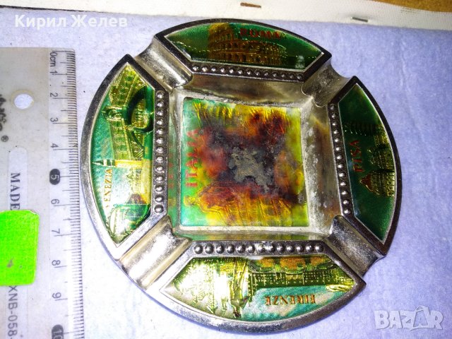 СТАР ЦИНКОВ ПЕПЕЛНИК СУВЕНИР от ИТАЛИЯ с ИЗГЛЕДИ от РИМ ПИЗА ФЛОРЕНЦИЯ ВЕНЕЦИЯ 42804, снимка 11 - Колекции - 43828094