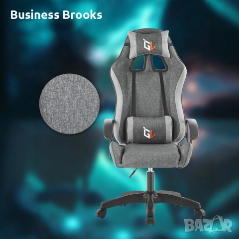 Ергономичен геймърски офис стол с лумбална и шийна опора – комфорт за игра и работа без умора, снимка 6 - Столове - 53226078