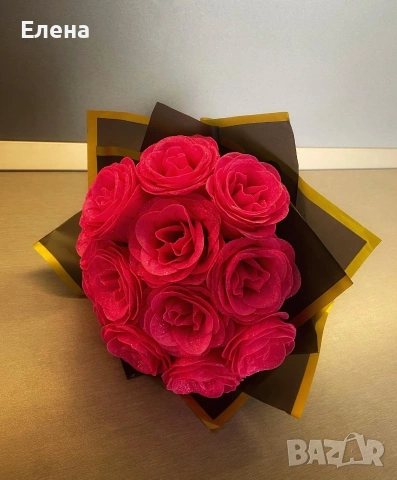 красив букет от рози, снимка 2 - Ръчно изработени сувенири - 53188408