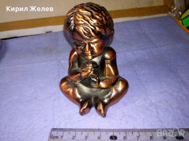 ДЕКОРАТИВНА МЕТАЛНА ФИГУРКА - МОМЧЕНЦЕ Била е ГАЗОВА ЗАПАЛКА - За КОЛЕКЦИЯ ДОМАШНА УКРАСА 41408