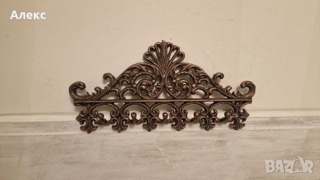 Масивна чугунена закачалка– 960гр, снимка 4 - Закачалки - 43342874