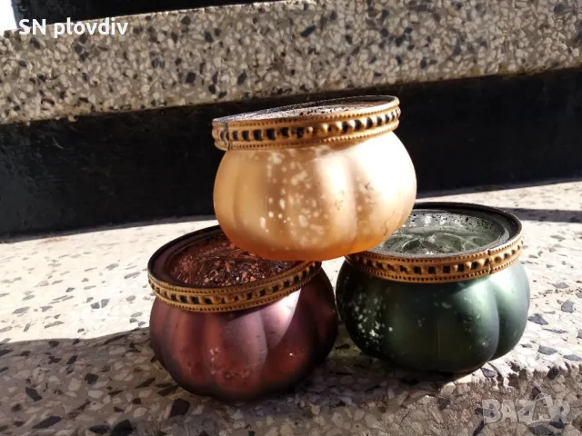 Нови свещници, стъклени, снимка 3 - Декорация за дома - 48737310