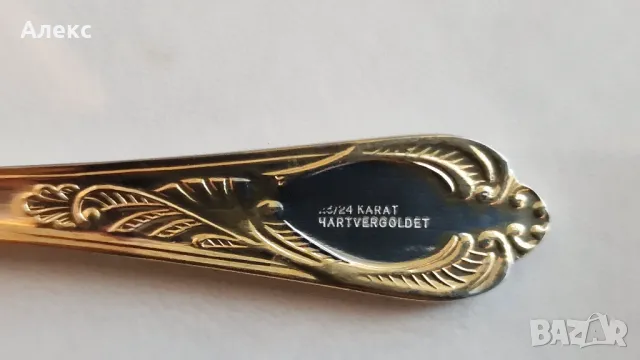 Solingen Vintage 23-24к позлата. 4бр прибори., снимка 2 - Прибори за хранене, готвене и сервиране - 48093156