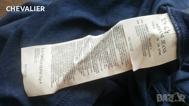 ARMANI JEANS Slim T-Shirt Original Размер M мъжка оригинална тениска 24-67, снимка 10 - Тениски - 50647969
