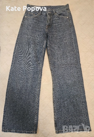 Дамски дънки с камъни Zara + ПОДАРЪК, снимка 2 - Дънки - 52118738