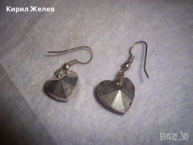 СЪРЦЕВИДНИ КРИСТАЛНИ ЮВЕЛИРНО ФАСЕТИРАНИ ОБЕЦИ БЕЛ ЕПОК СТИЛ 17601, снимка 4 - Обеци - 36538803