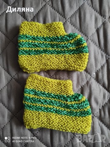 плетени бебешки терлички, снимка 5 - Бебешки чорапи - 43412454