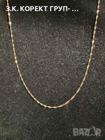 Златен синджир 14к, 1,93гр, снимка 4 - Колиета, медальони, синджири - 53057403