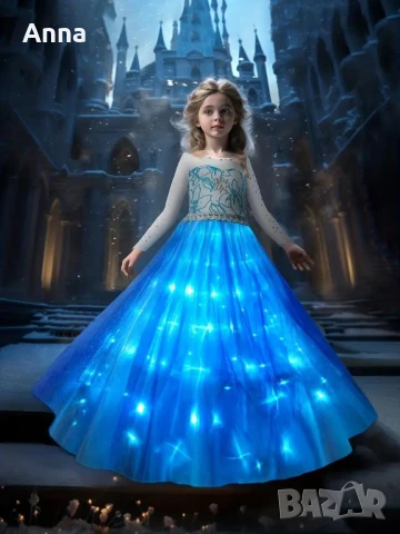 светеща рокля на Елза 100,110,120,130 