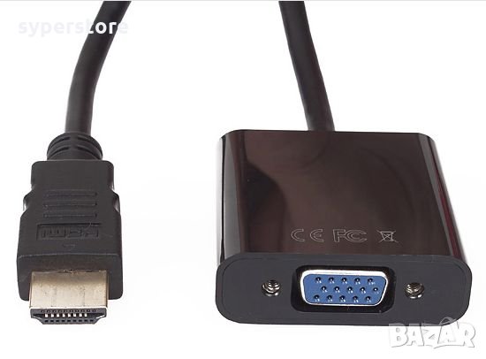 Преходник от HDMI към VGA DigitalOne SP00071 Адаптер HDMI към VGA Adapter HDMI to VGA