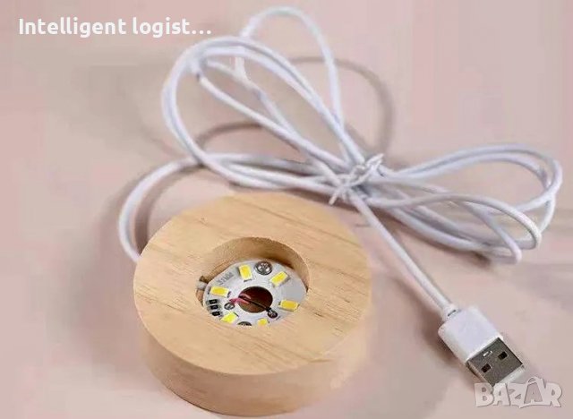 Лед нощна лампа с 3Д ефект, снимка 4 - Лед осветление - 40230187