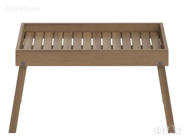 Сгъваема маса от акация-35х57.9х27 см./маса поднос/помощно маса, снимка 2 - Маси - 49709609