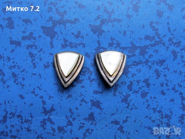 сребърни обеци със седеф