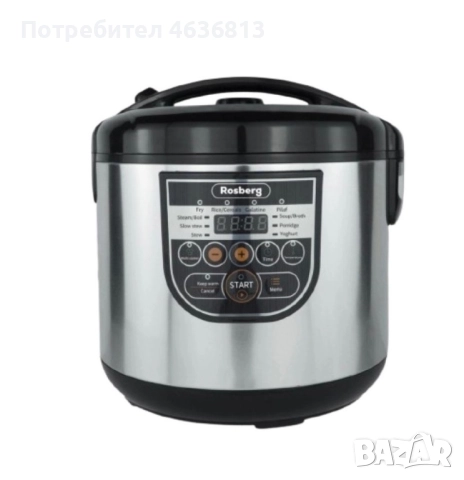 Мултикукър Rosberg 5L, 780W, 10 програми