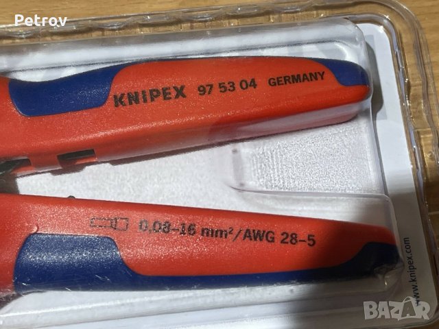 KNIPEX 97 53 04 - PROFI Кримпклещи 0,08 - 16 mm² !!! ЧИСТО НОВИ !!! Made in Germany !!!, снимка 3 - Клещи - 35144235