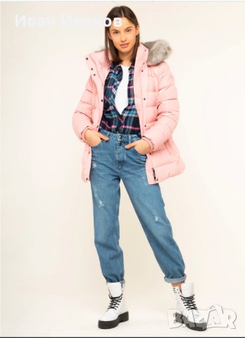 TOMMY HILFIGER Пухено яке New Tyra  размер Л, снимка 7 - Якета - 43105192