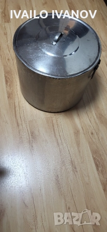 Казан 40литра с капак на Хром Силистра дебела неръждавеика 2мм , снимка 3 - Съдове за готвене - 52589392