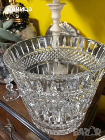 Масивна шампаниера от кристал⚜️ Тежка, блестяща,, снимка 5 - Други - 52182632