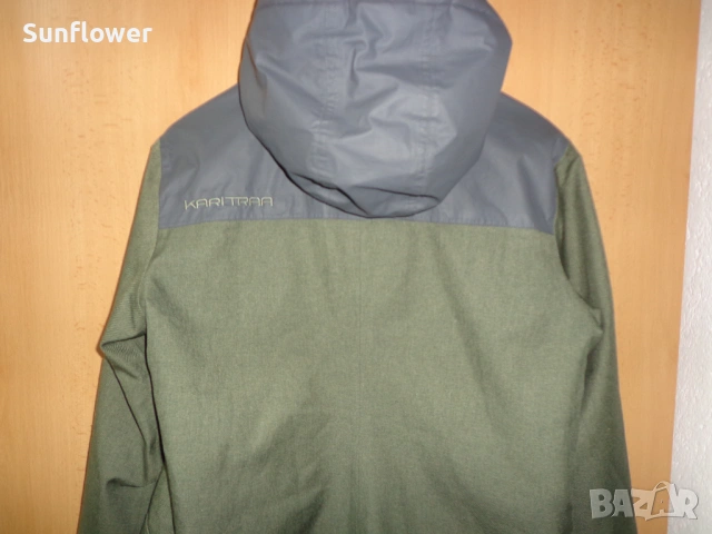 Дамско зелено топло зимно парка яке  Kari Traa с качулка, размер L  , снимка 4 - Якета - 53397755