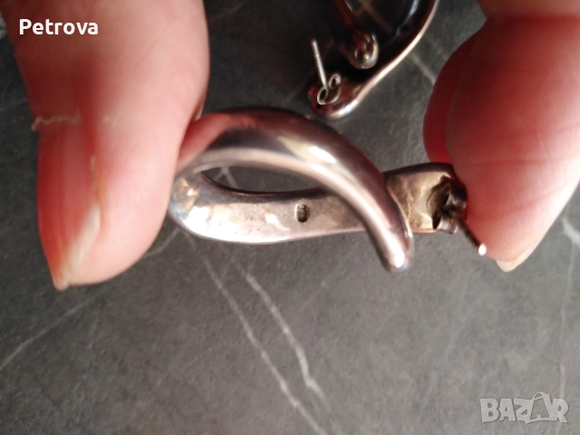 Обемни сребърни обеци, снимка 4 - Обеци - 51506764