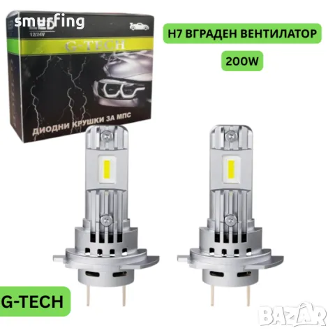 Диодни крушки H7 140W с вграден вентилатор