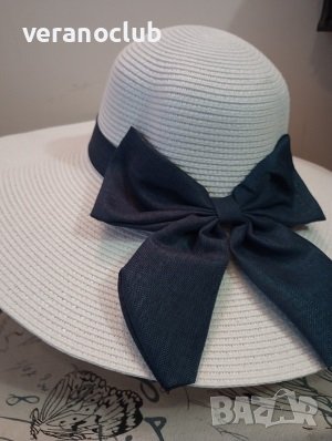 Бяла капела Богата синя панделка, снимка 4 - Шапки - 40328125