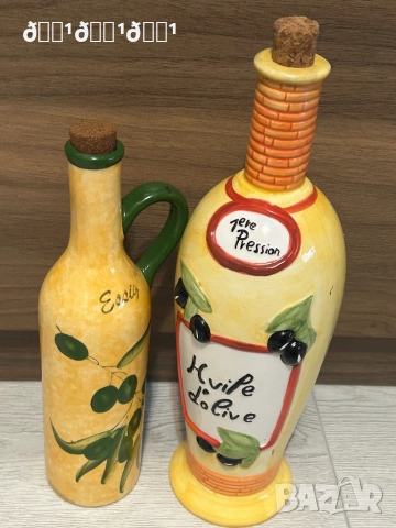 Старинни керамични бутилки за зехтин , снимка 3 - Други - 52851908