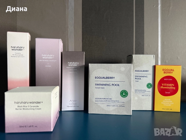 Корейска козметика на марките Haruharu Wonder и Eqqualberry