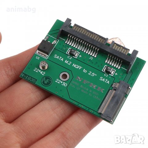 ANIMABG Преобразувател M.2 NGFF към SATA 2.5 Адаптер, снимка 7 - Други - 32929260