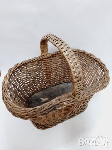 Стара голяма запазена кошница за пикник(6.1), снимка 5 - Антикварни и старинни предмети - 43571817